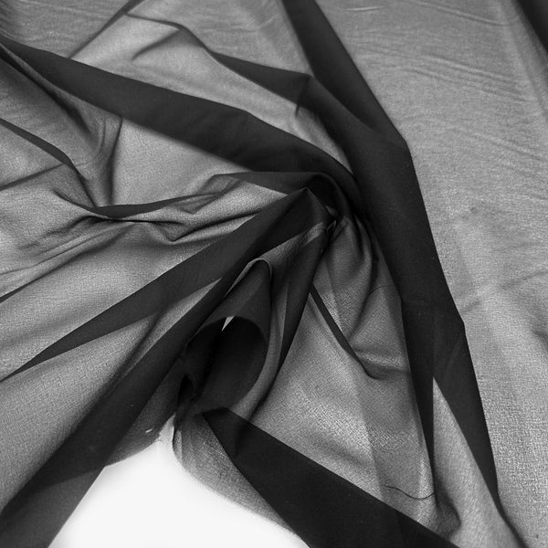 Entoilage Thermocollant Tissé, Fin - Noir, Laize 150