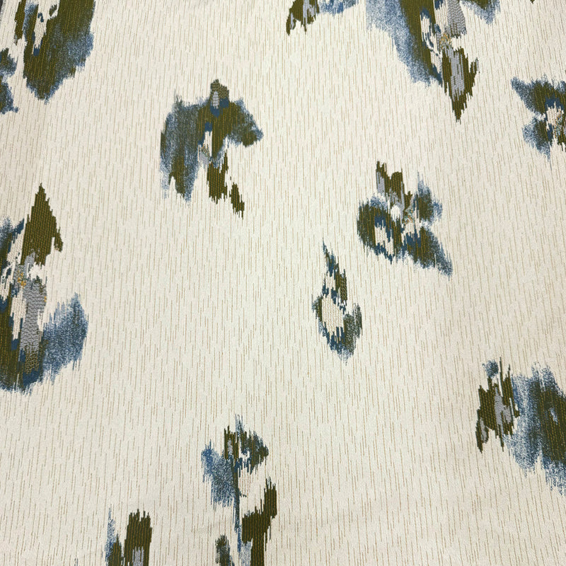 Tissu Brocart, Soie Viscose - Abstrait Vert, Belvento