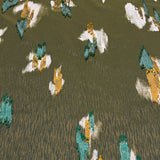 Tissu Brocart, Soie Viscose - Abstrait Vert, Belvento