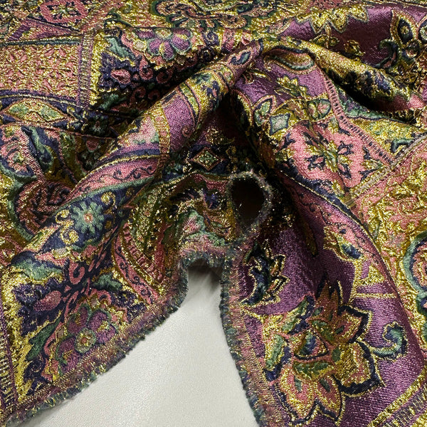 Tissu Brocart - Mosaïque Cachemire Métallisé, Cosenza
