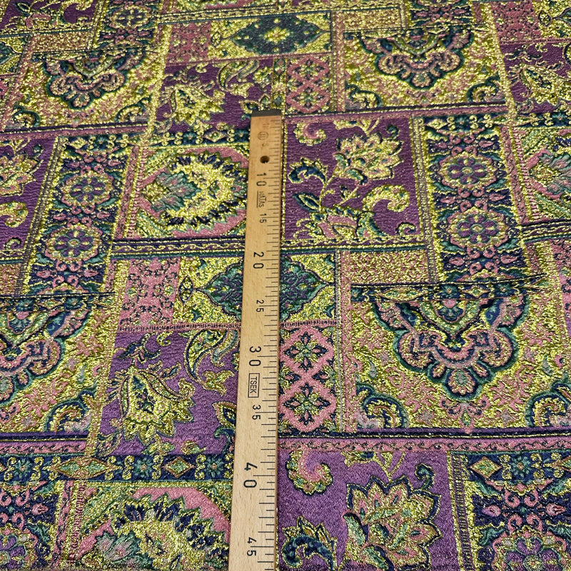 Tissu Brocart - Mosaïque Cachemire Métallisé, Cosenza