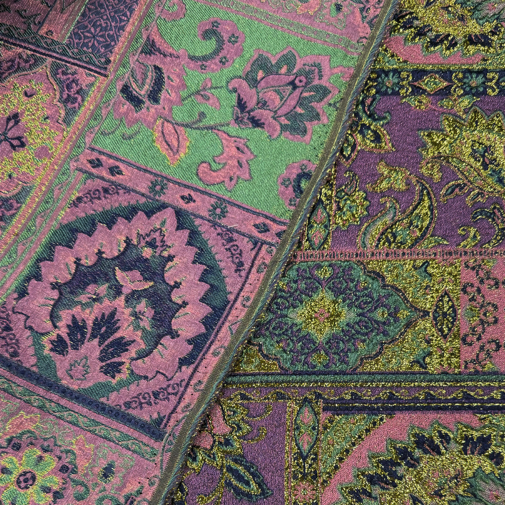Tissu Brocart - Mosaïque Cachemire Métallisé, Cosenza