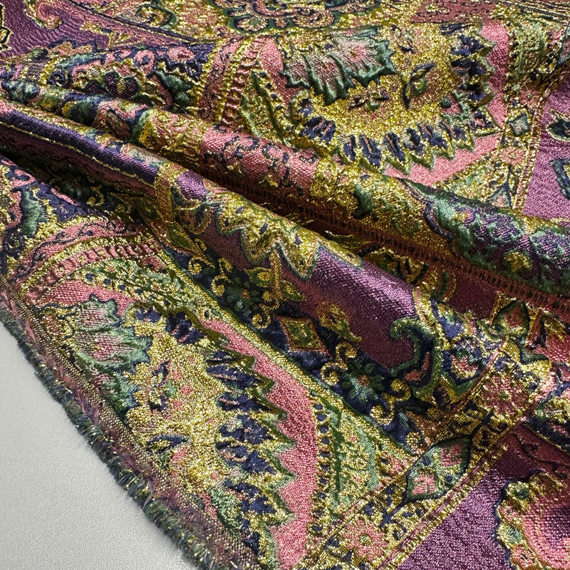 Tissu Brocart - Mosaïque Cachemire Métallisé, Cosenza