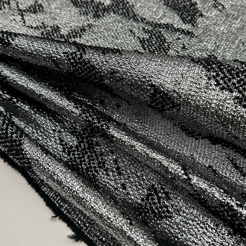 Tissu Brocart, Laine - Métallisé Pied d'Autruche, Lusso