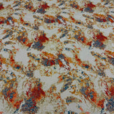 Tissu Brocart, Soie - Métallisé Abstrait Orange, Aquila