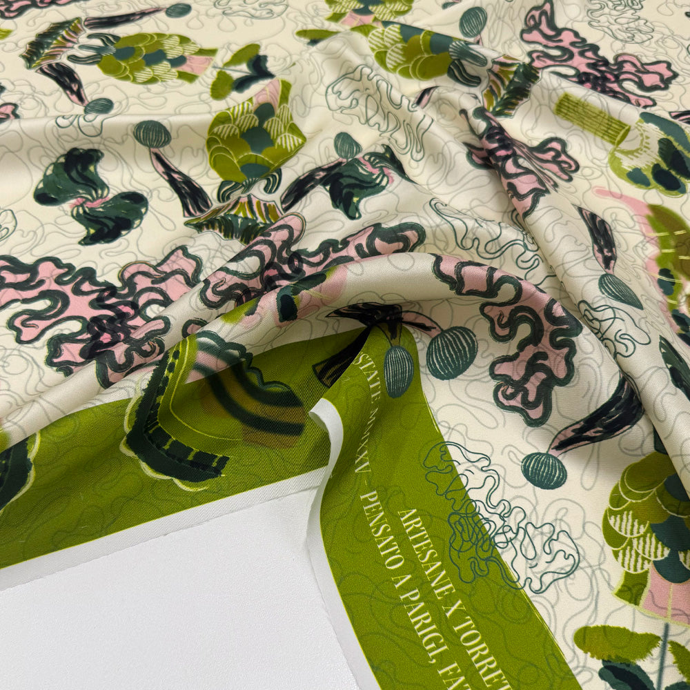 Carré Twill Exclusif, Soie - Abstrait, Camogli