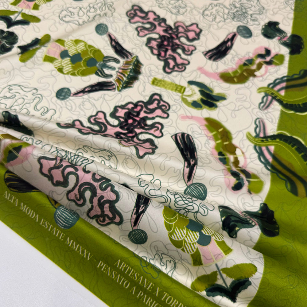 Carré Twill Exclusif, Soie - Abstrait, Camogli