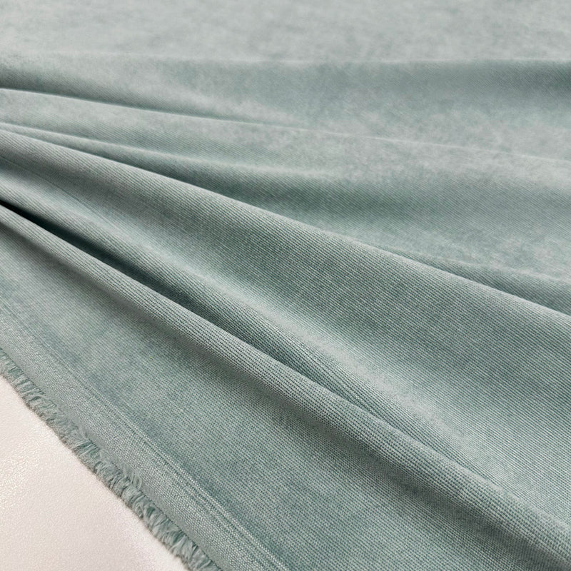 Imperfetto - Tissu Velours Côtelé Stretch - Bleu, Cotelino