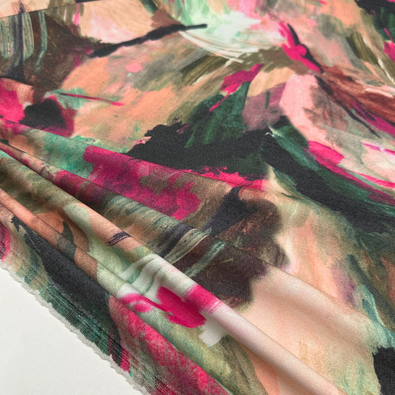 Tissu Denim Léger Stretch, Coton - Abstrait, Ninalia