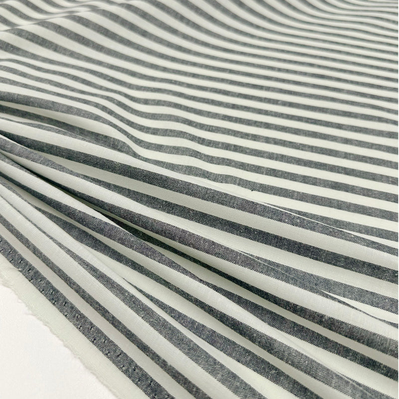 Tissu Toile Lin Coton - Rayé, Melodia