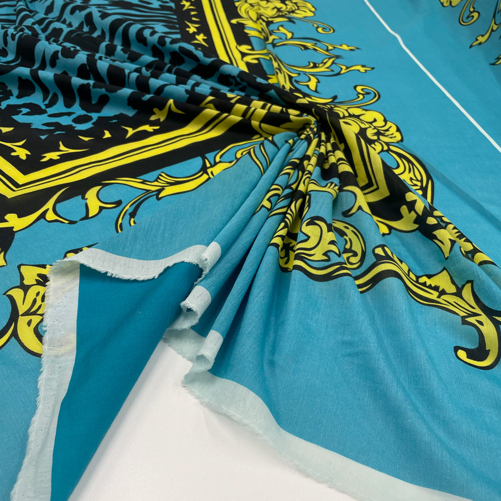 Carré Batiste, Coton et Soie - Imprimé, Cornice