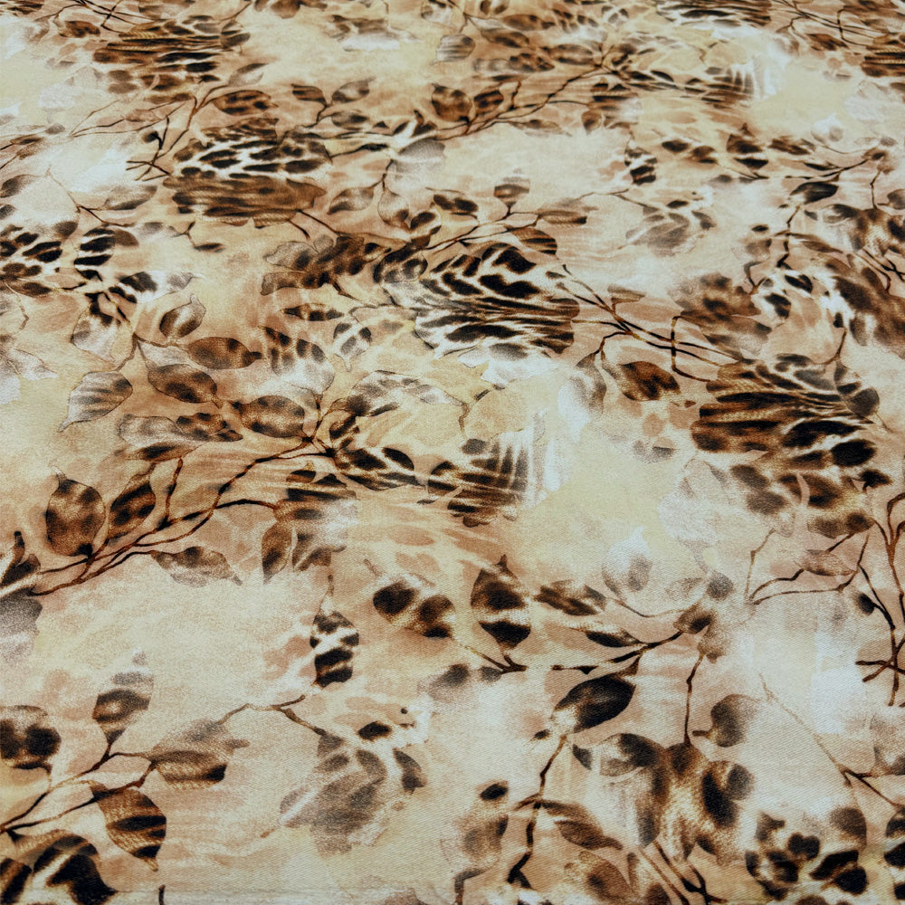 Tissu Gabardine Stretch, Coton - Animalier, Bauhinia