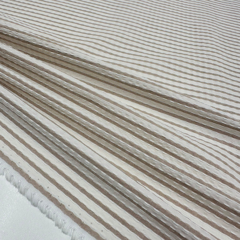Tissu Gaufré Stretch, Coton - Rayé, Osimo