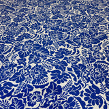 Tissu Satin Coton Viscose, Stretch - Floral, Coralina