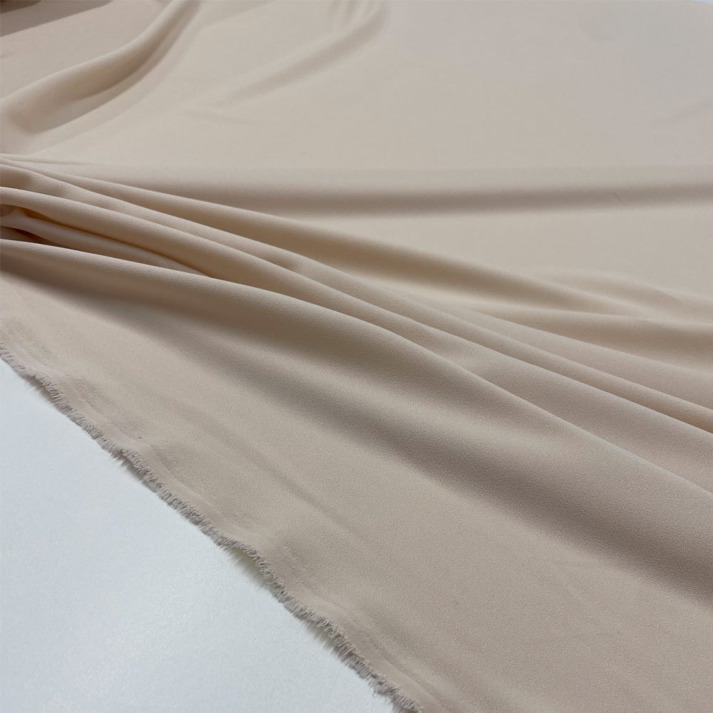Tissu crêpe, Polyester Recyclé - Crème, Oka
