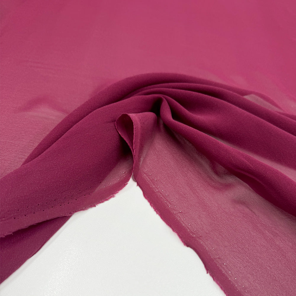 Tissu Crêpe Georgette, Soie - Différents coloris, Rubino
