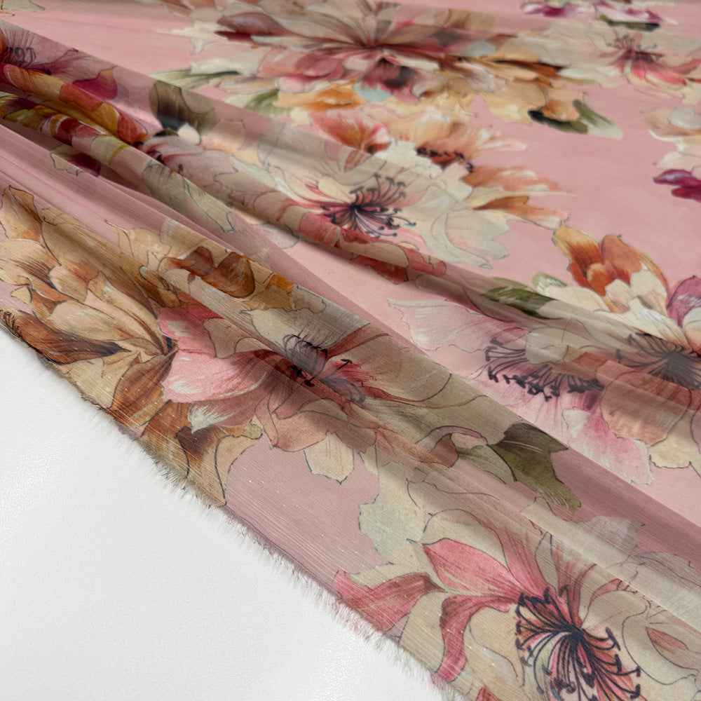 Tissu Mousseline, Polyester - Floral, Altea