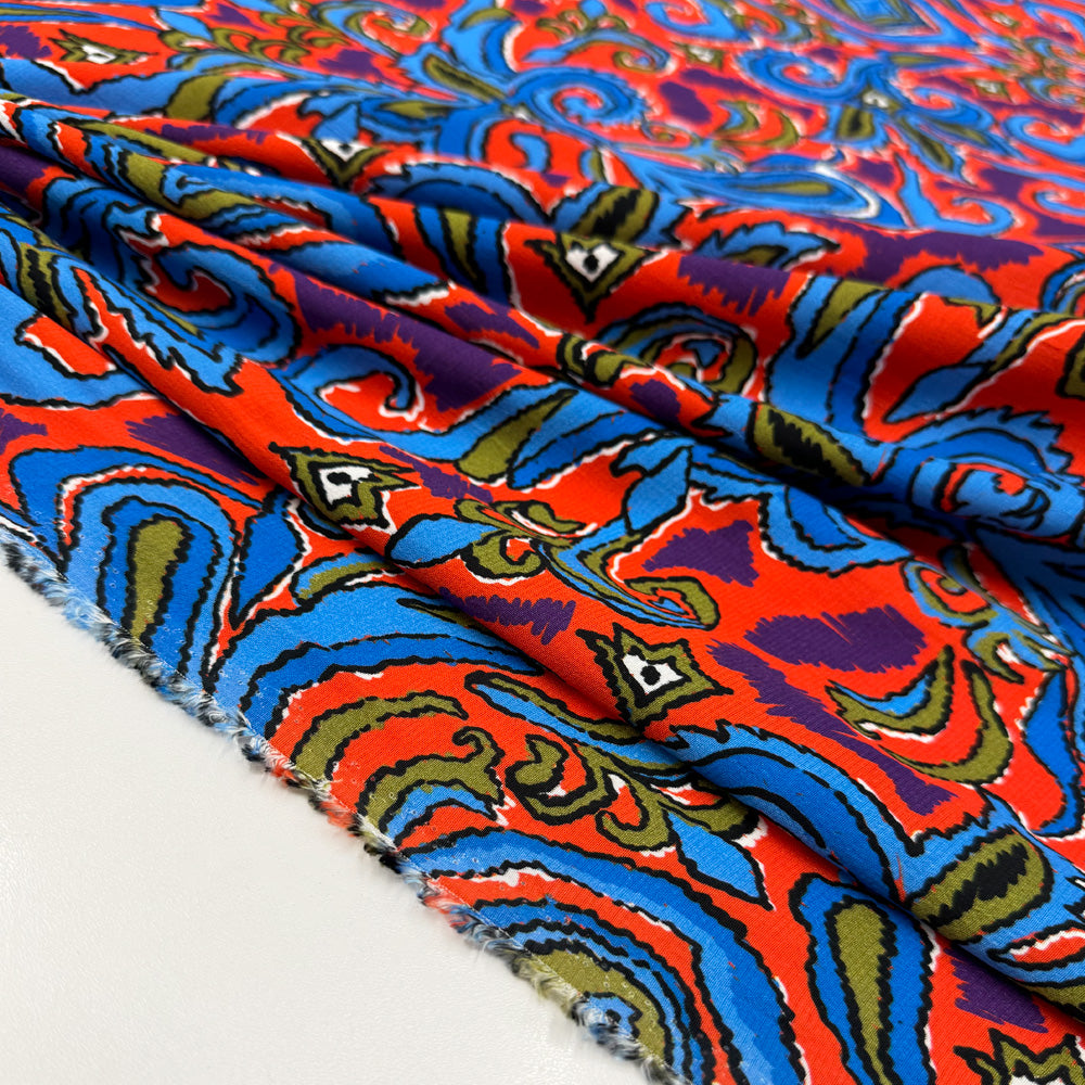 Tissu Crêpe, Viscose - Cachemire, Mira