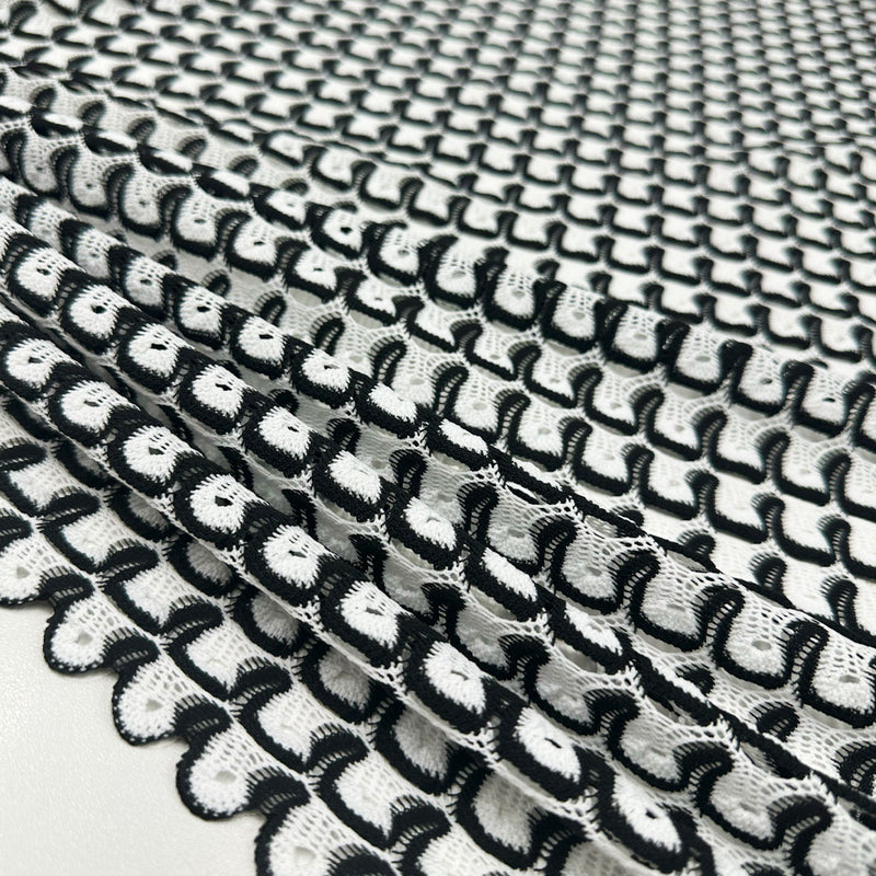 Tissu Maille Crochet, Polyester - Géométrique, Ombrella