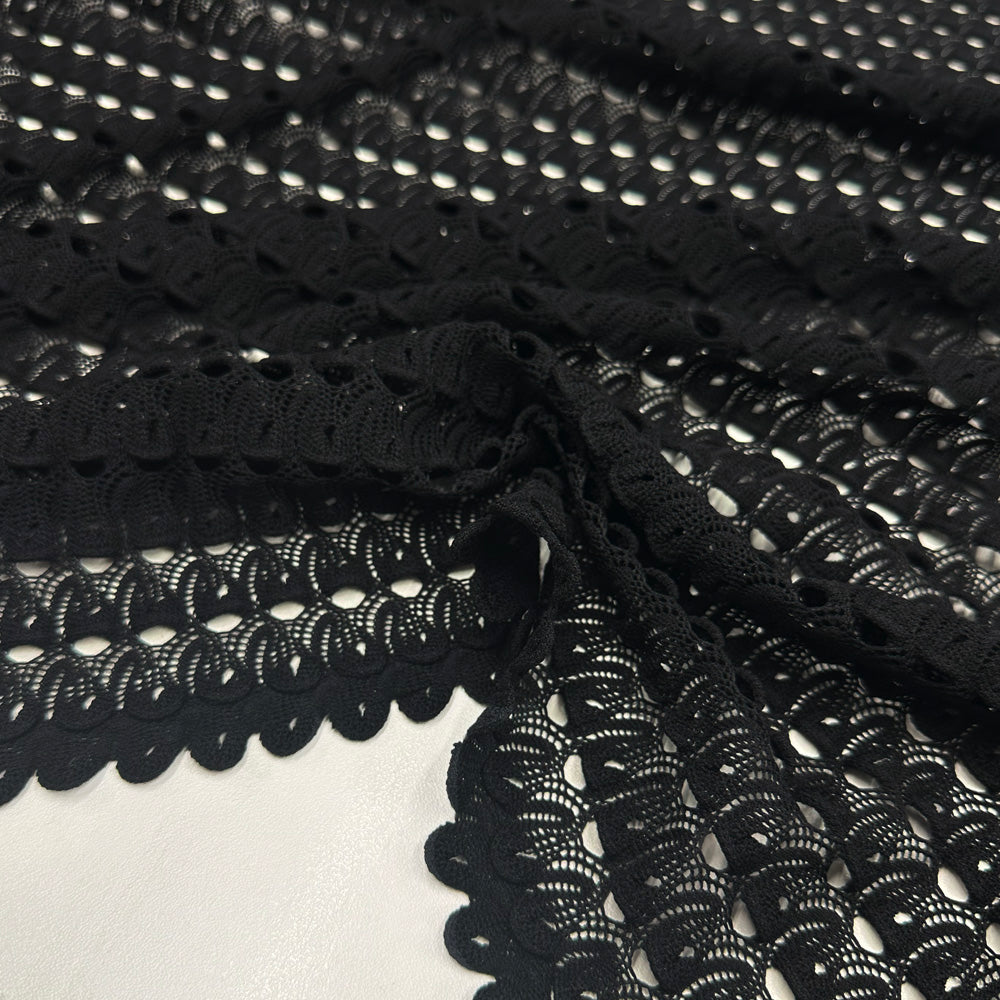 Tissu Maille Crochet, Polyester Coton - Géométrique, Ombrella