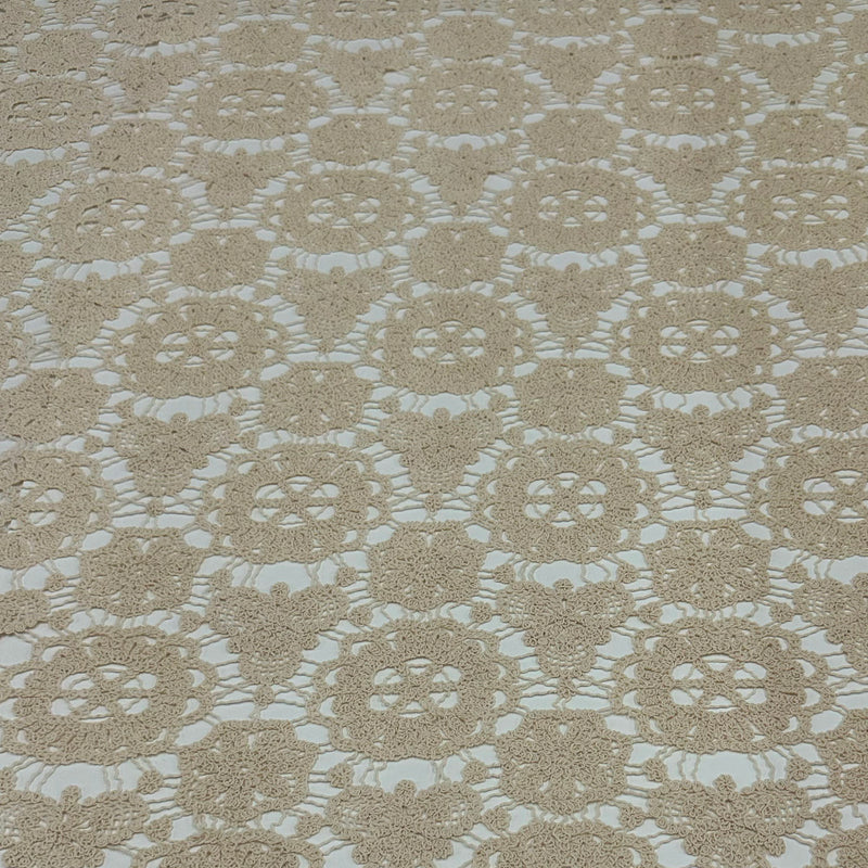 Tissu Crochet, Coton - Crème, Filena