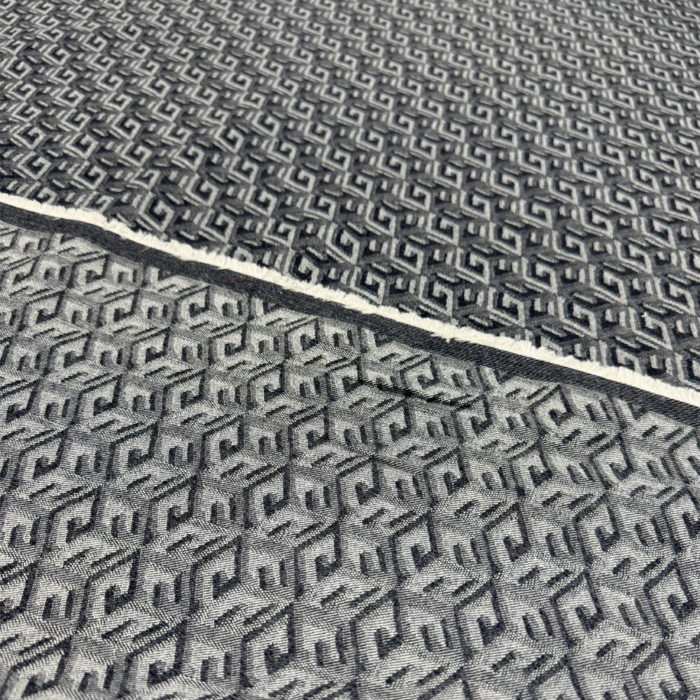 Tissu Denim Lourd Stretch, Coton - Géométrique, Marciano