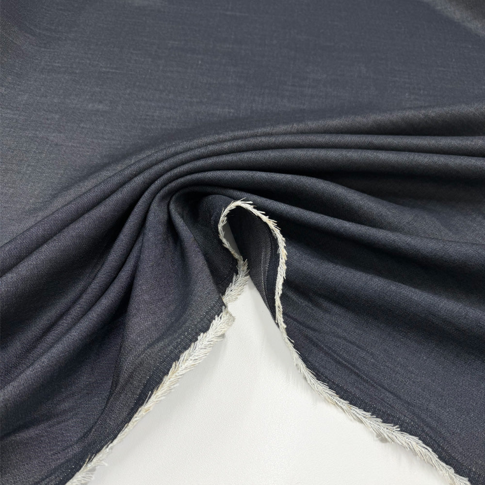 Tissu Denim Souple Léger, Lyocell - Acier, Tens