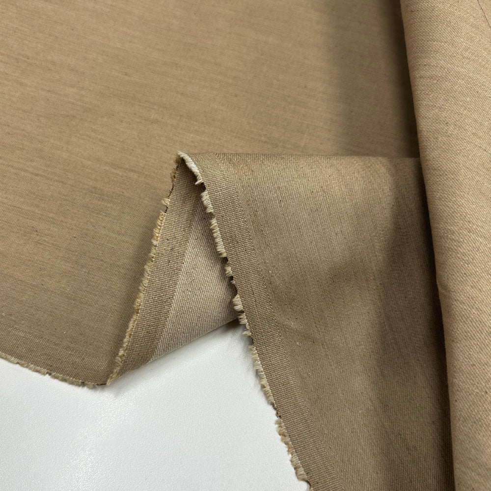 Tissu Denim Lourd Stretch, Coton - Beige, Lodi