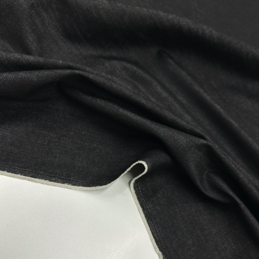 Tissu Denim Medium Stretch, Coton - Noir, Bartolomeo