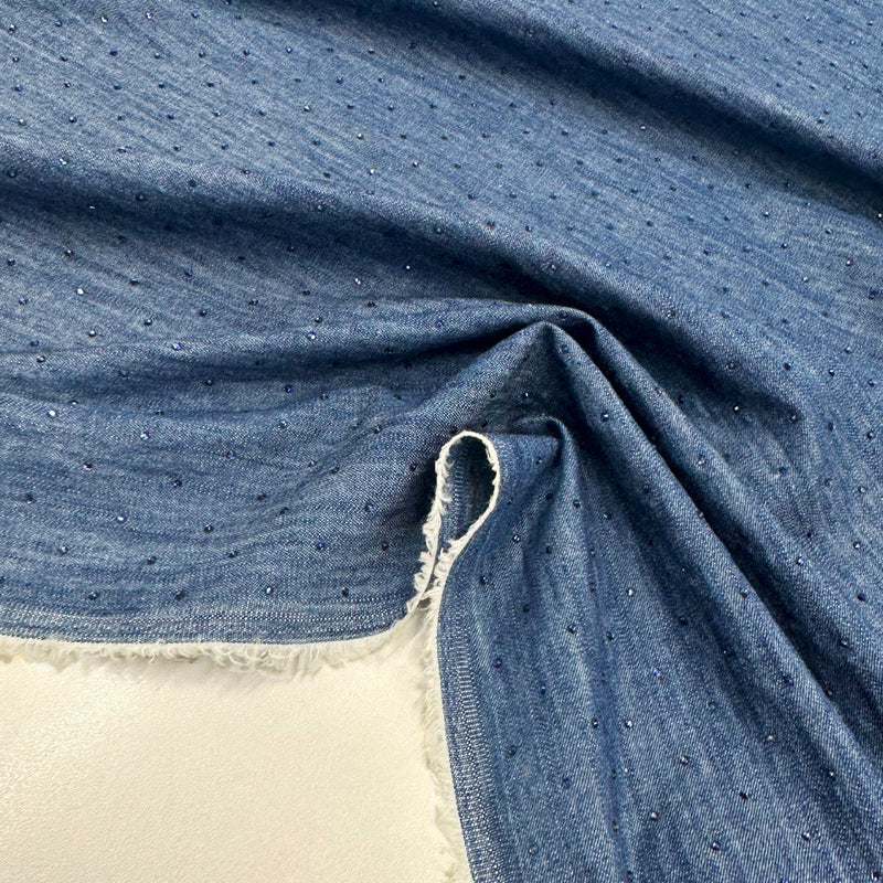 Tissu Denim Léger, Coton - Strass, Gereston