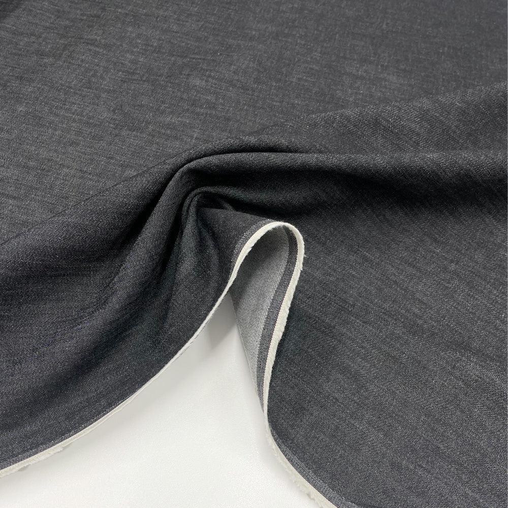 Tissu Denim Medium Stretch, Coton - Graphite, Silvio