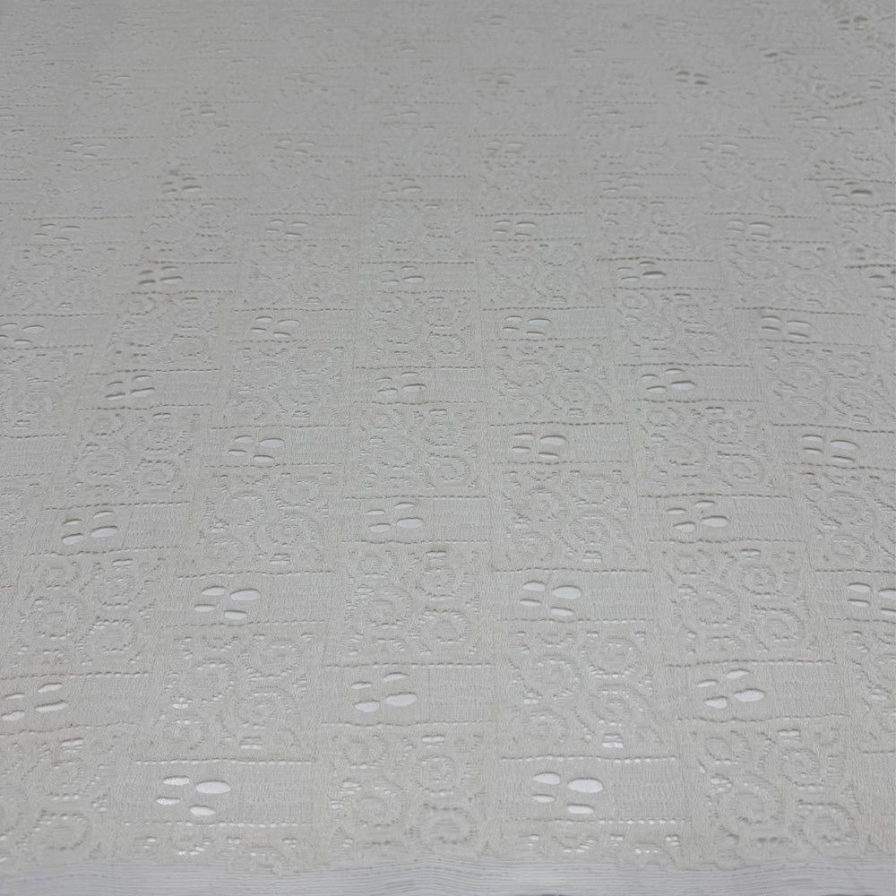 Tissu Dentelle, Coton - Blanc naturel, Mosaka