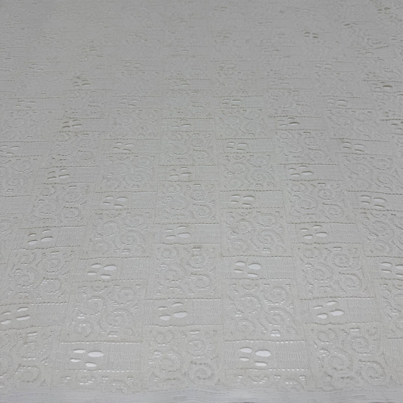 Tissu Dentelle, Coton - Blanc naturel, Mosaka
