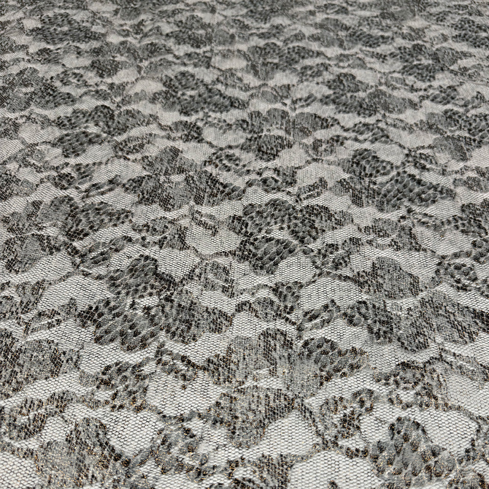 Tissu Dentelle, Enduit - Animalier Métallisé, Zina