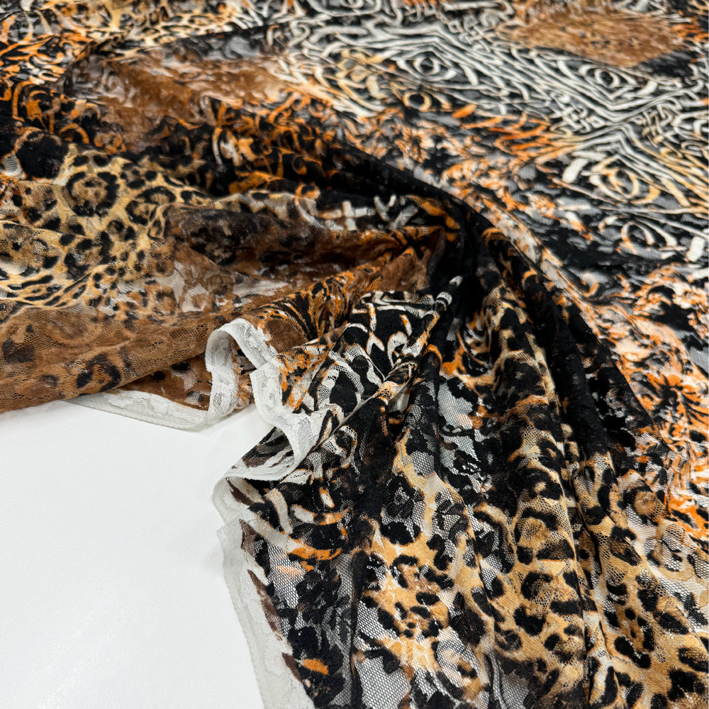 Tissu Dentelle, Stretch - Animalier, Amara
