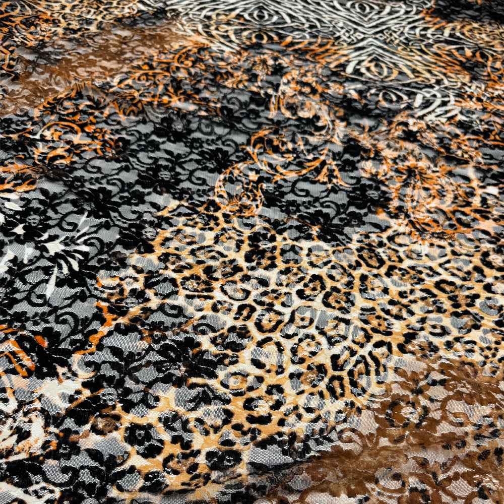 Tissu Dentelle, Stretch - Animalier, Amara