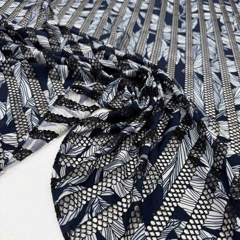 Tissu Maille Ajouré Jersey - Floral, Padova