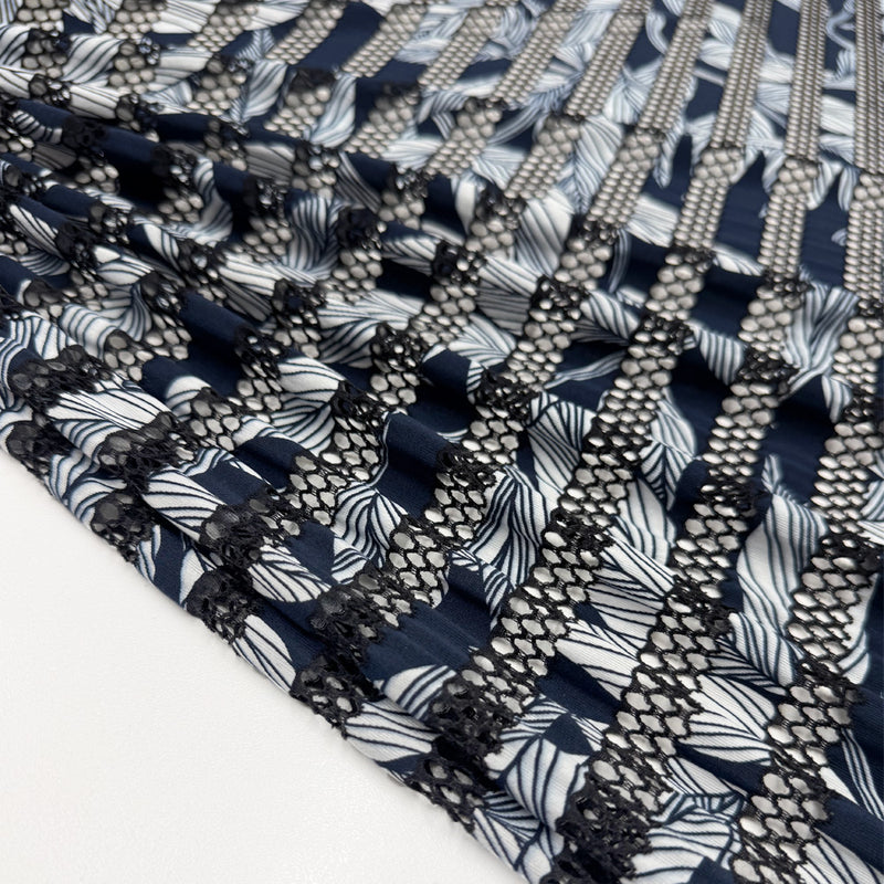 Tissu Maille Ajouré Jersey - Floral, Padova