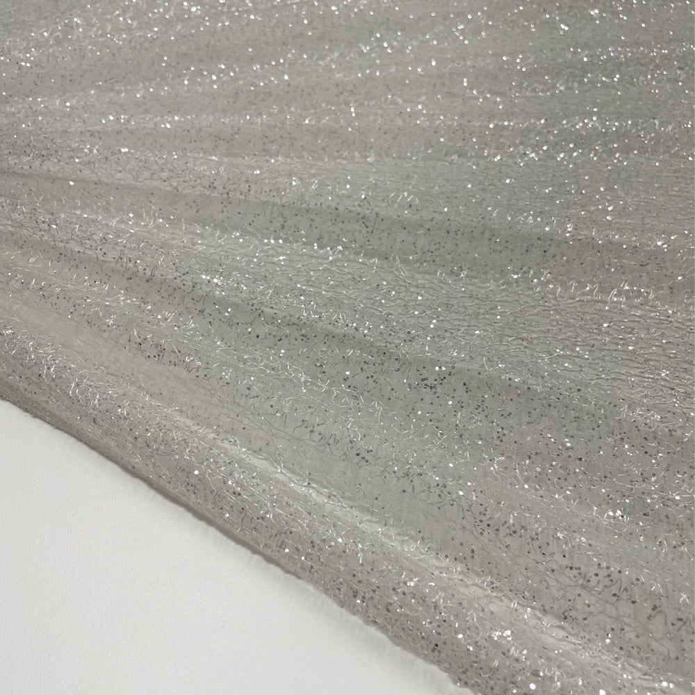 Tissu tulle micacé - Argent, Regio