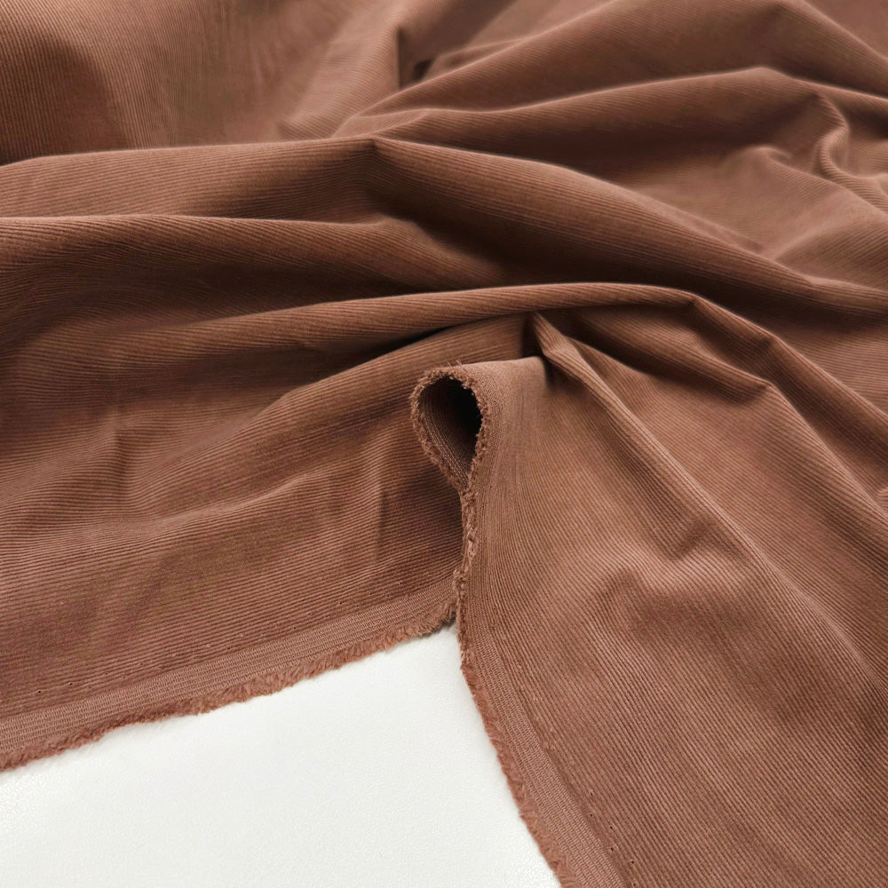 Tissu Velours Milleraies Stretch, Coton - Divers col, Foresta