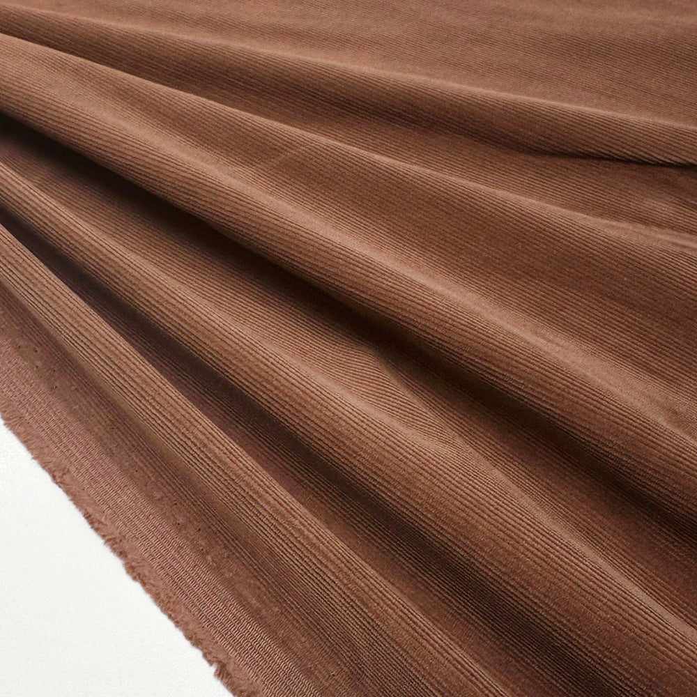 Tissu Velours Milleraies Stretch, Coton - Divers col, Foresta