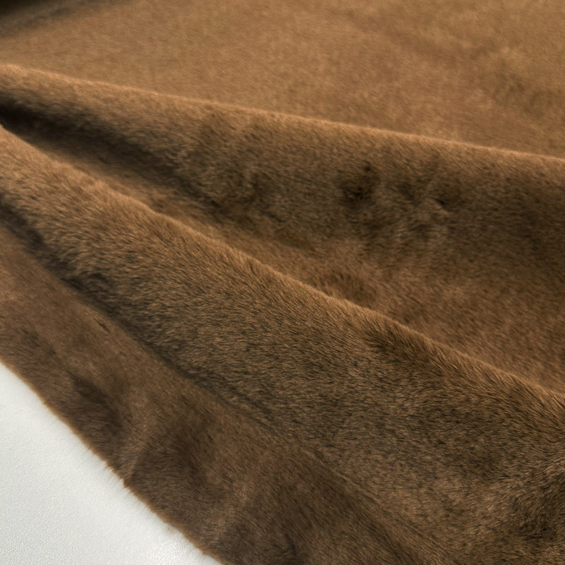 Tissu Peau Retournée, Fourrure Simili - Marron, Esino