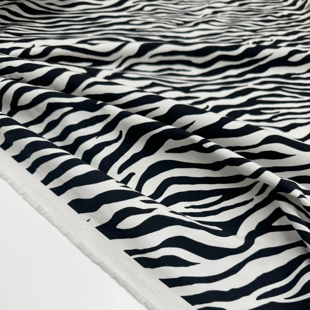 Tissu Canvas, Coton Stretch - Animalier, Savana