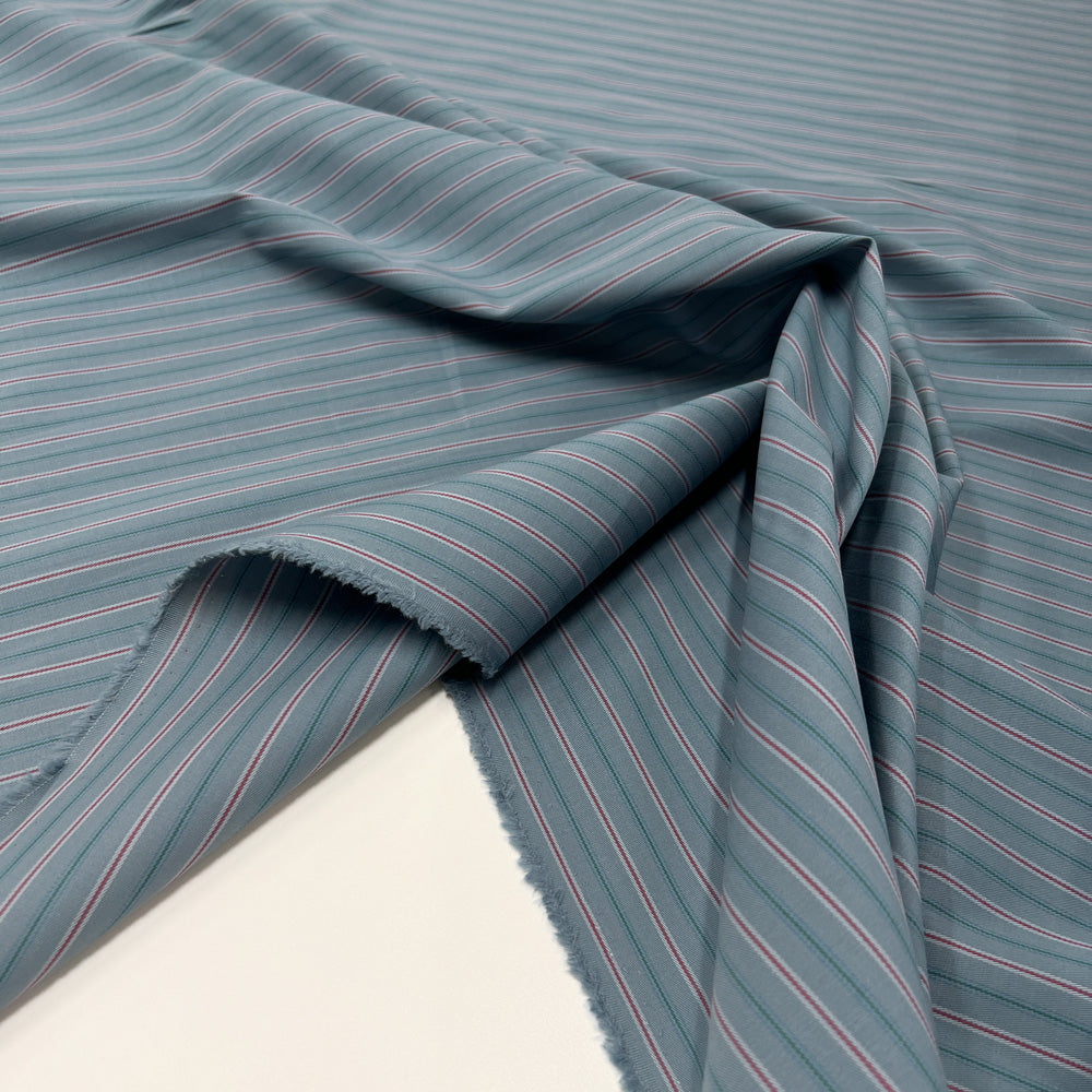 Tissu Gabardine Stretch, Coton - Rayé, Campo