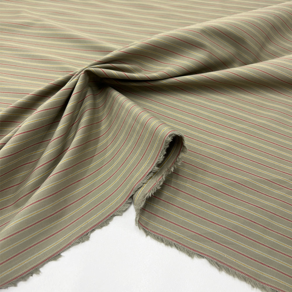 Tissu Gabardine Stretch, Coton - Rayé, Campo