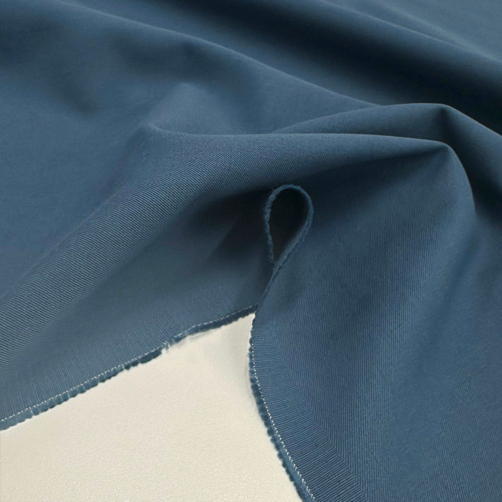 Tissu Sergé Gabardine Déperlant, Laine - Bleu, Molfetta