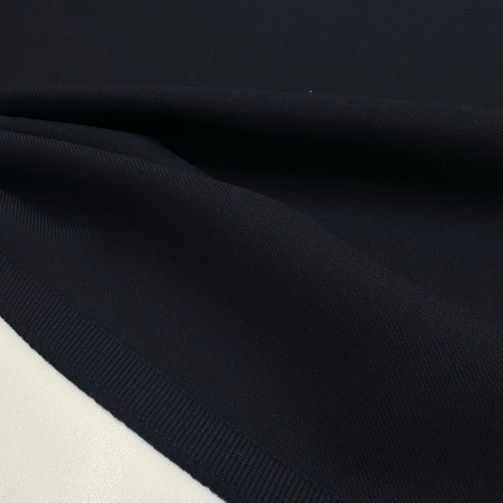 Tissu Manteau Gabardine, Laine - Bleu Nuit, Vitalbo