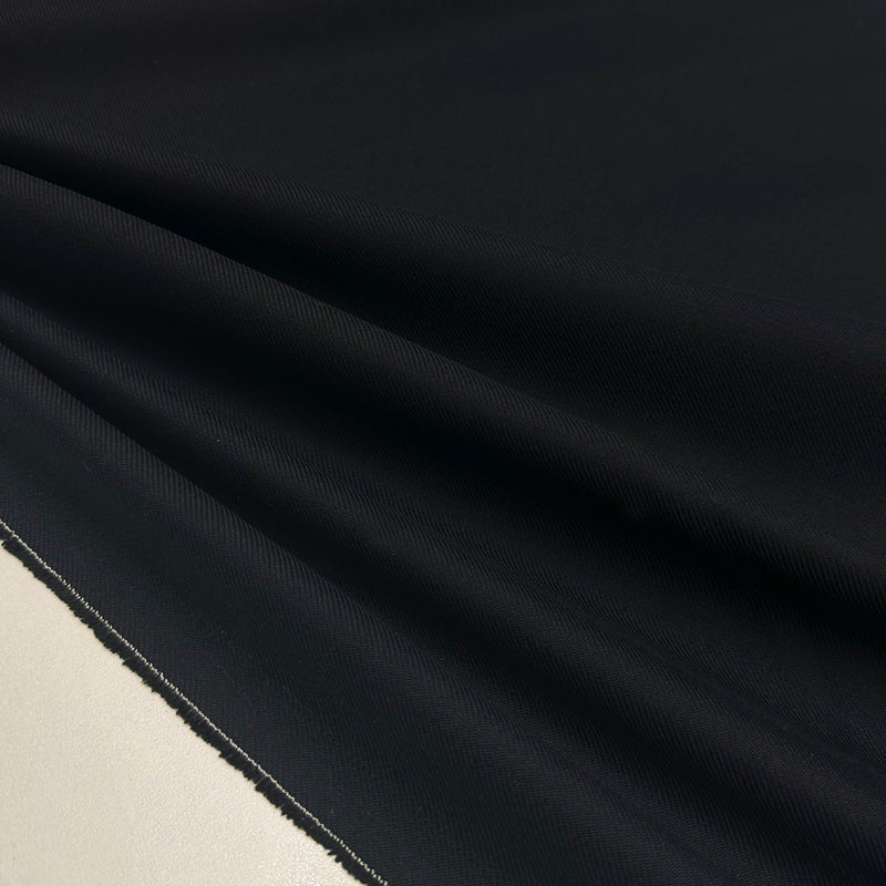 Tissu Sergé Gabardine, Laine - Bleu Nuit, Vercelli