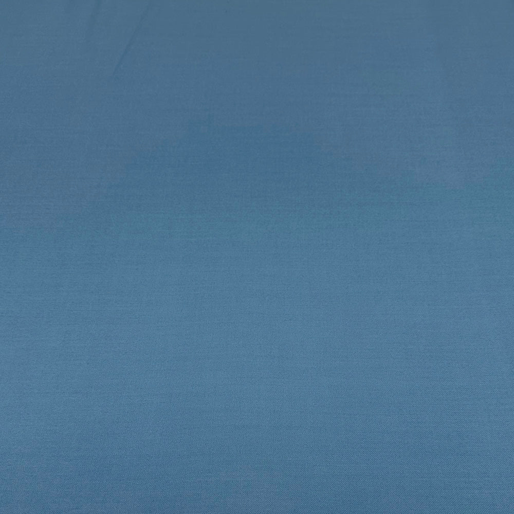 Tissu Sergé Gabardine Laine Stretch -  Bleu, Albena