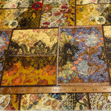 Tissu Gabardine Stretch, Coton - Cachemire Floral, Sicaria